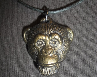 Small Chimpanzee Pendant / Necklace
