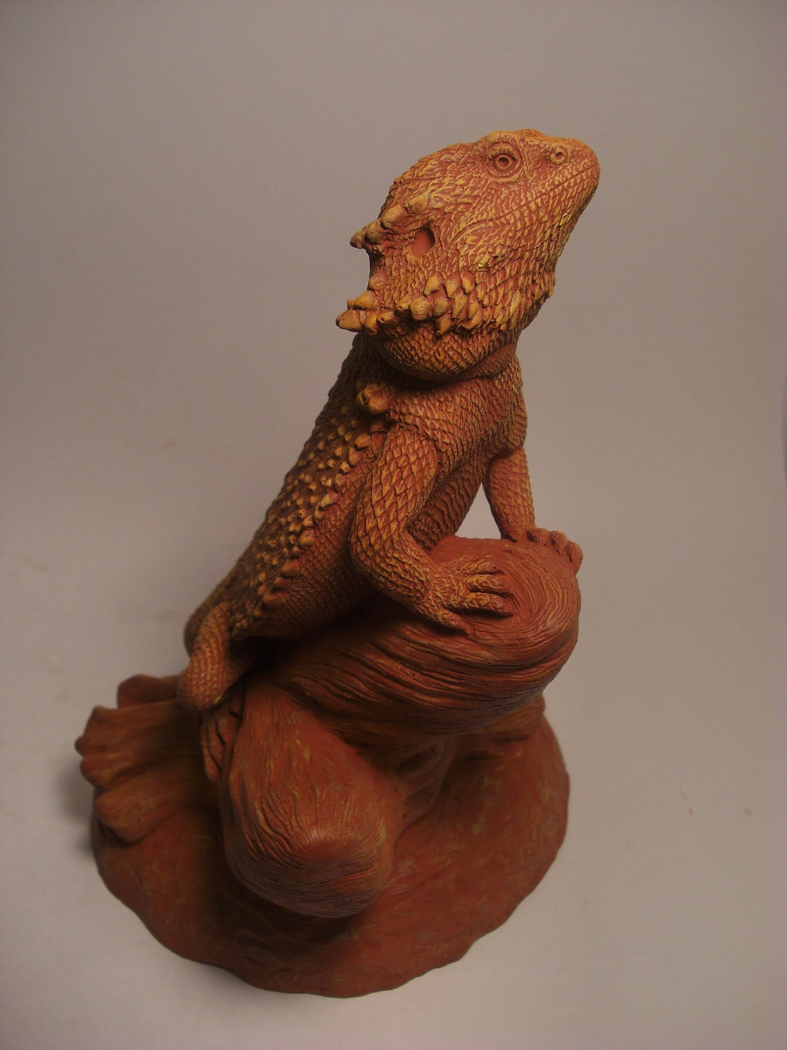 Bearded Dragon Sculpture Large Watching Over Etsy