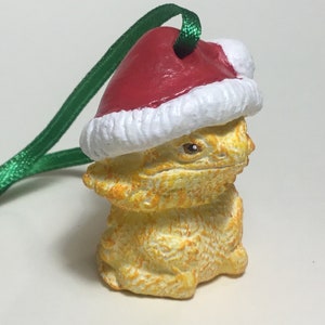 New Bearded Dragon Christmas ornament Small yellow orange baby