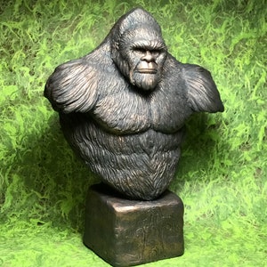 Bigfoot Sasquatch bust hairy man sculpture LAST CHACE selling my molds  statue bronze finish