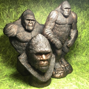 Bigfoot Sasquatch three sculpture lot