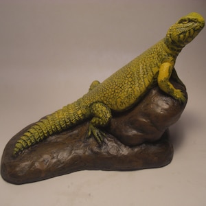 Yellow Saharan Uromastyx Sculpture