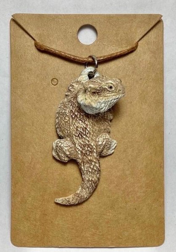 Bearded Dragon Large Pendant Normal Color Handmade New!