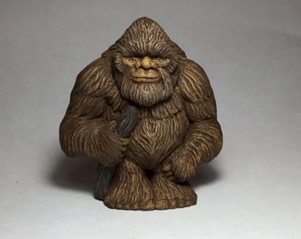 Bigfoot Sasquatch Forest Guardian Mini  sculpture figure  hand sculpted work