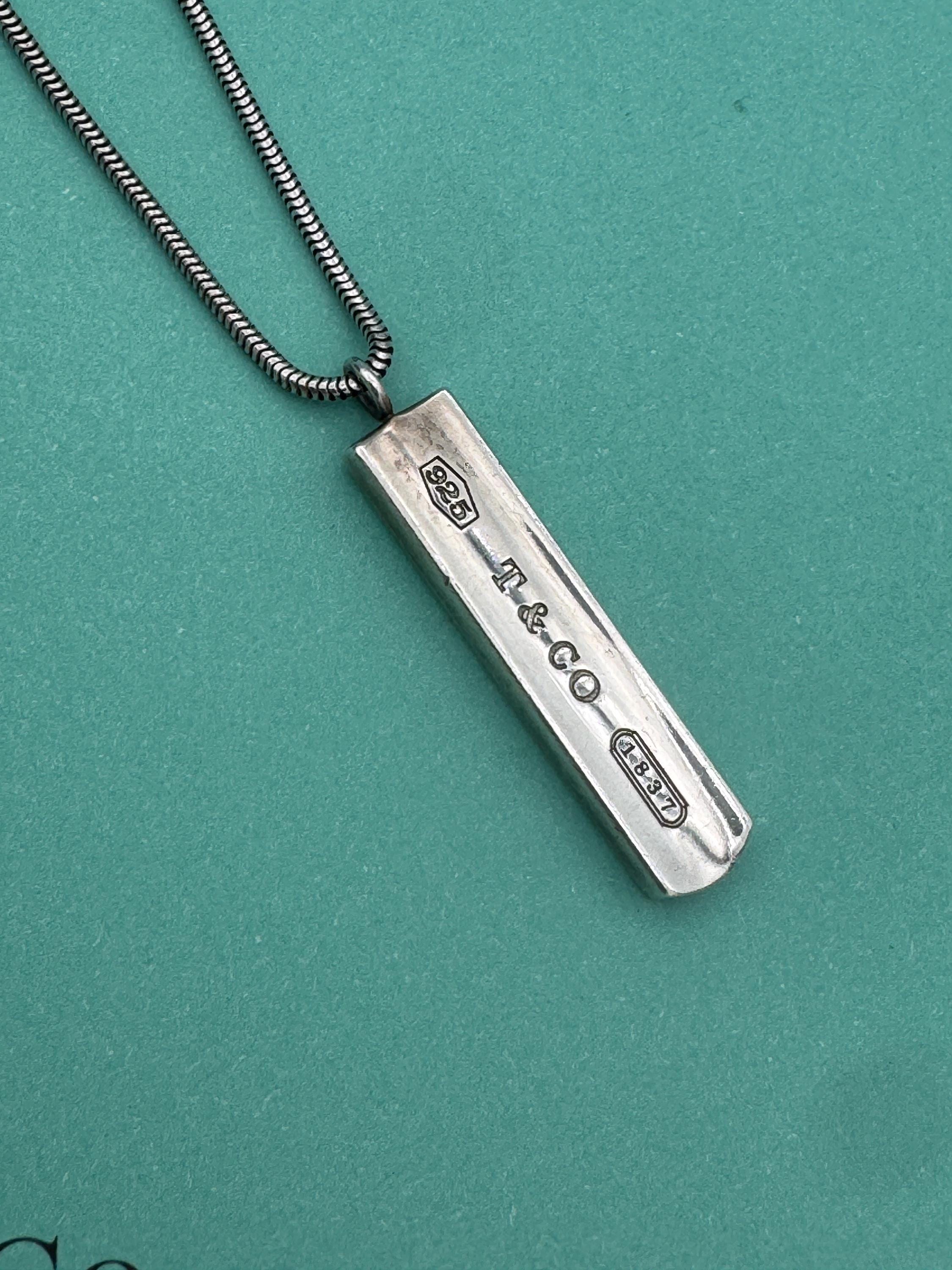 Tiffanys and Co Bar Necklace - Etsy