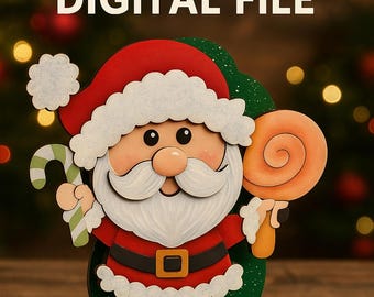 Christmas Napkin Holder  – Santa & Mrs. Claus Style |Digital File for Laser Cutting | Servilletero Navideño| Archivo Digital  DXF AI pdf
