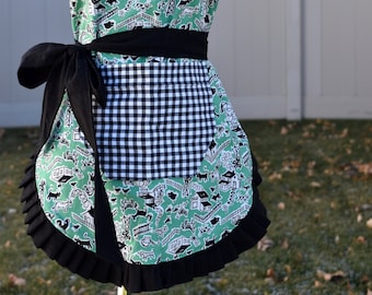 Farmhouse and Plaid Reversible Apron