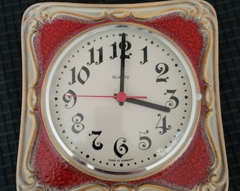 Scheurich Ceramic  Wall Clock  - MCM - Made in Germany