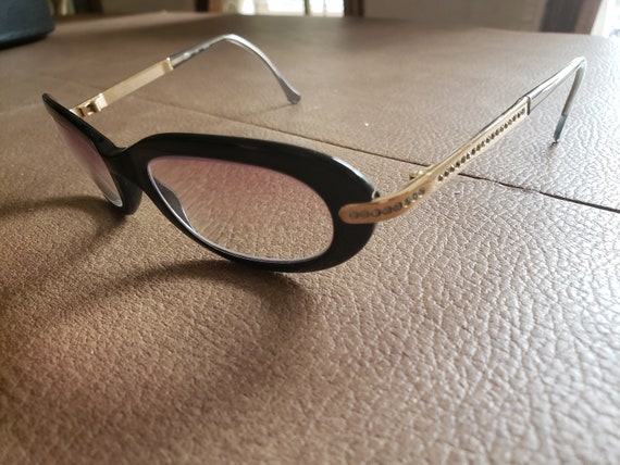 Vintage Daniel Swarovski Prescription Glasses: Bl… - image 2