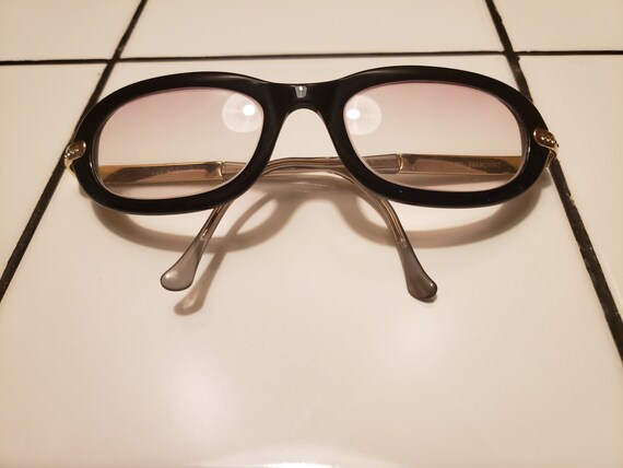 Vintage Daniel Swarovski Prescription Glasses: Bl… - image 4