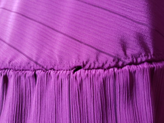 Purple/Eggplant Sheer Vintage Dress with Belt - image 10