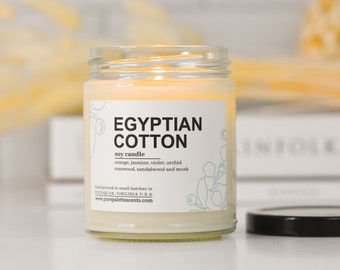 Egyptian Cotton Soy Candle with Black Metal Lid
