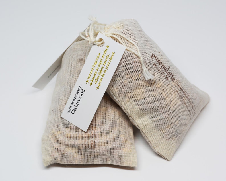 10 Moth Repellent Sachets Cedarwood Natural Essential Oil Eco Etsy