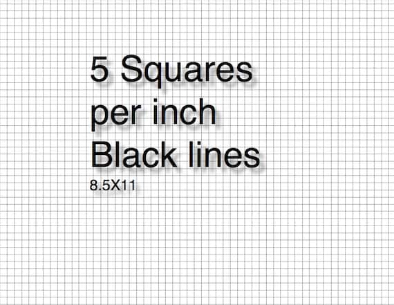 printable graph paper 5 square per inch and 8 square per inch etsy