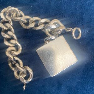 Vintage Coro bracelet with engravable charm
