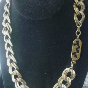 Vintage Givenchy Double Link Goldtone Necklace Designer Piece