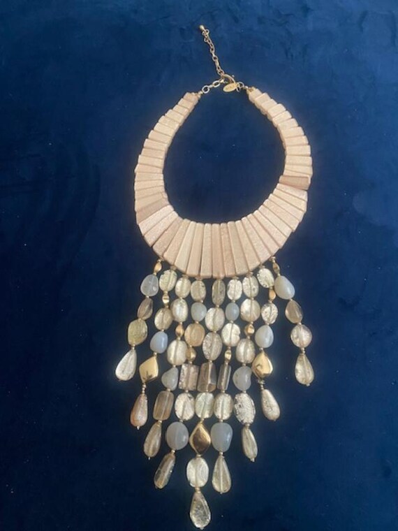 Chicos Statement Mother of Pearl Necklace - image 1