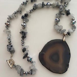 Botswana Agate Necklace Pendant