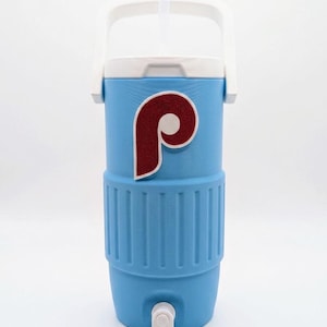 Philadelphia Baseball Mini Water Cooler Can Cooler | Igloo Style Cozie for 12oz Standard & Slim Cans | Tailgate Drink Holder Fan Gift image 6