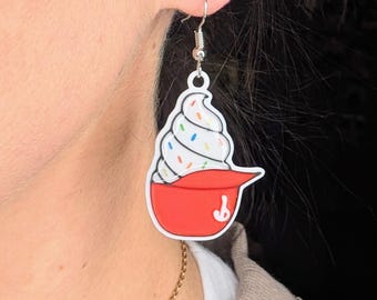 Philadelphia Phillies Ice Cream Helmet Earrings - 2026 Opening Day Baseball Jewelry - Philly Gameday Accessories - Fan Gift for Her