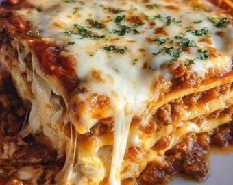 Best Recipe For Ultimate Classic Beef Lasagna, Easy Recipe, Printable Recipe PDF, Homemade Download