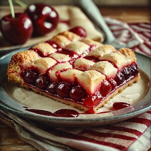 Beste recept voor kersentaartrepen, eenvoudig cakerecept, afdrukbare pdf-bestand, zelfgemaakt recept downloaden