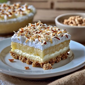 Best Recipe For Coconut Cream Pie Bars, Easy Dessert Recipe, Printable Recipe PDF, Homemade Recipe Download