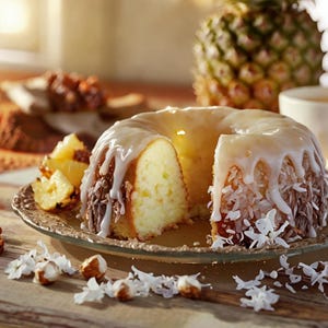 Beste recept voor Piña Colada-pondcake, eenvoudig dessertrecept, afdrukbare pdf-recept, download zelfgemaakt recept