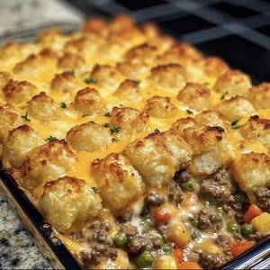 Best Recipe For Shepherd’s Pie Tater Tot Casserole, Easy Recipe, Printable Recipe PDF, Homemade Download
