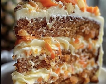 Recept Hawaiiaanse wortel-ananastaart, eenvoudig afdrukbaar (pdf)