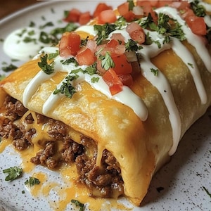 Best Recipe For Crispy Beef Cheese Chimichangas, Easy Recipe, Printable Recipe PDF, Homemade Recipe Download
