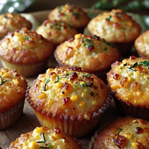 Best Recipe For Sweet Corn and Cheese Muffins, Easy Recipe, Printable Recipe PDF, Homemade Recipe Download