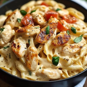 Best Recipe For Rich Italian Chicken Pasta in Creamy Sauce, Easy Pasta Recipe, Printable Recipe PDF, Homemade Recipe Download