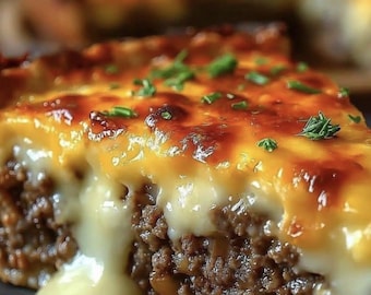 Best Recipe For Cheeseburger Pie, Easy Recipe, Printable Recipe PDF, Homemade Download