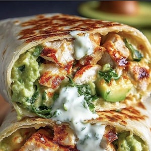 Best Recipe For Chicken Avocado Ranch Burritos, Easy Recipe, Printable Recipe PDF, Homemade Download