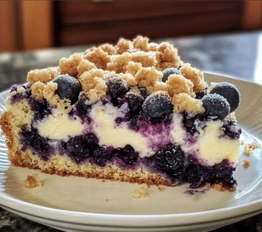 Best Recipe For Blueberry Cream Cheese Crumb Cake, Easy Recipe, Printable Recipe PDF, Homemade Download
