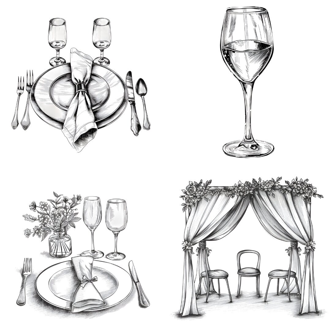 Marriage Icon Pack, Wedding Itinerary Symbol, Wedding Card Clipart ...