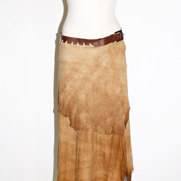 DOLCE & GABBANA Vintage Goatskin Skirt Hippie Belt Wrap  - AUTHENTIC -