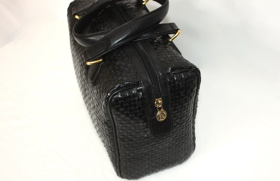 FENDI Vintage Speedy Handbag Woven Leather Doctor… - image 6