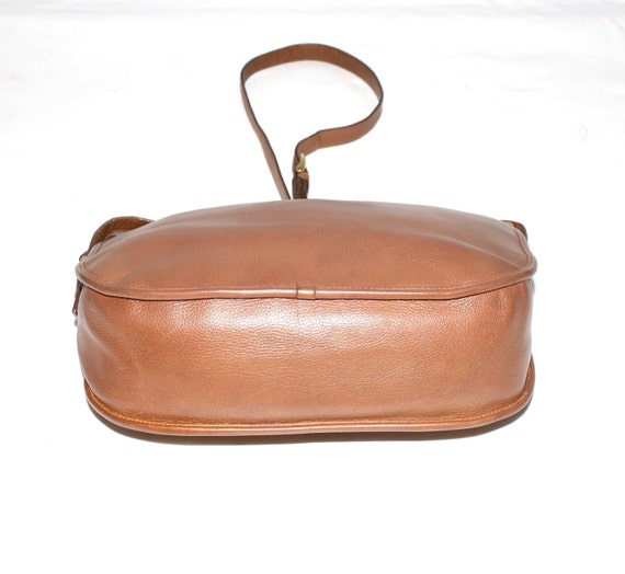 Vintage GUCCI Brown Pebbled Leather Handbag Tote … - image 4