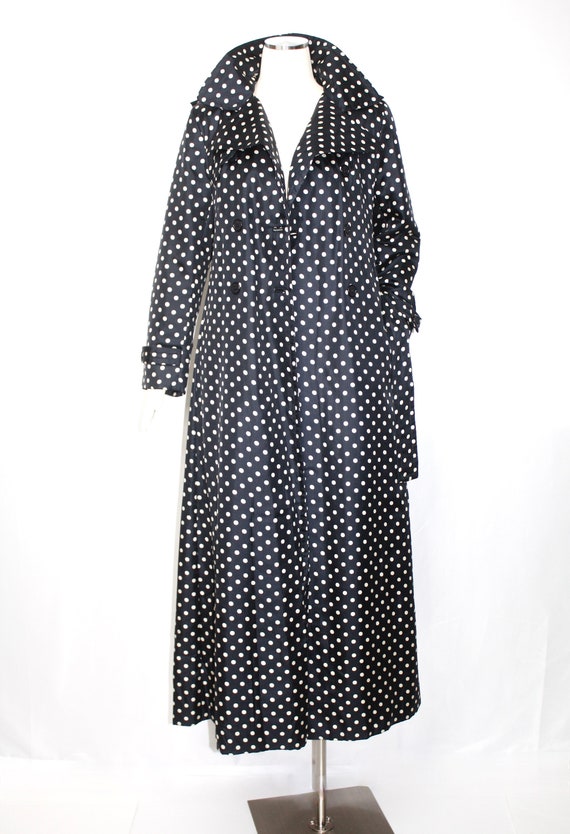 Vintage BILL BLASS for Bond Street Navy Polka Dot… - image 2