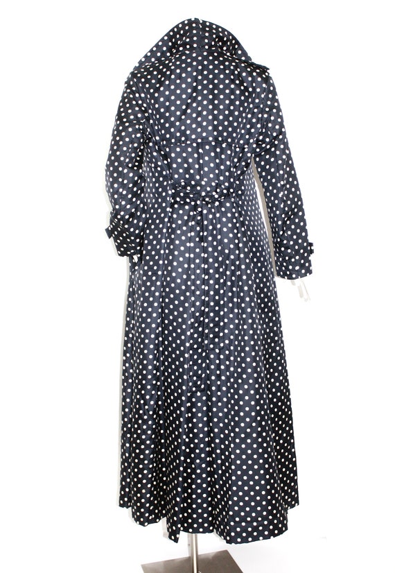 Vintage BILL BLASS for Bond Street Navy Polka Dot… - image 5