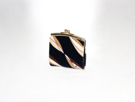 EMILIO PUCCI Vintage Velvet Coin Purse Leather Li… - image 1