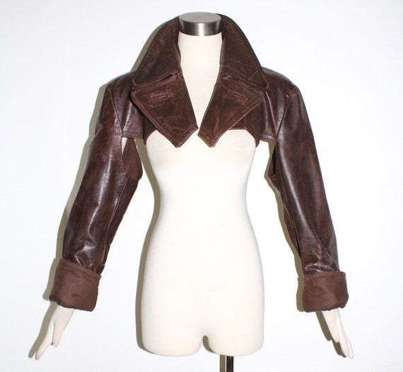 Jean Paul GAULTIER Femme Vintage Leather Jacket D… - image 1