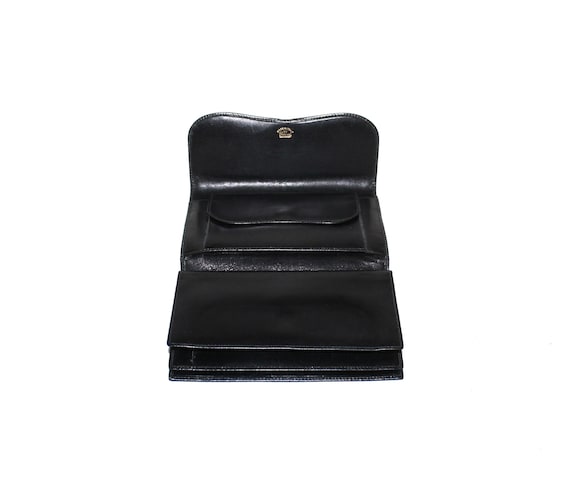 GUCCI Vintage Wallet Black Leather Tri-Fold Clutc… - image 5