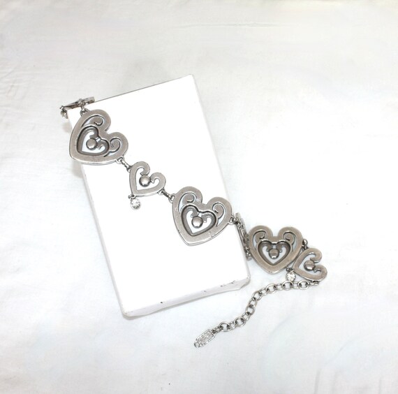 YVES SAINT LAURENT Vintage Crystal Heart Necklace… - image 4