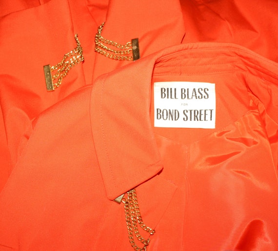 Vintage BILL BLASS for Bond Street Red Mod Chain … - image 5