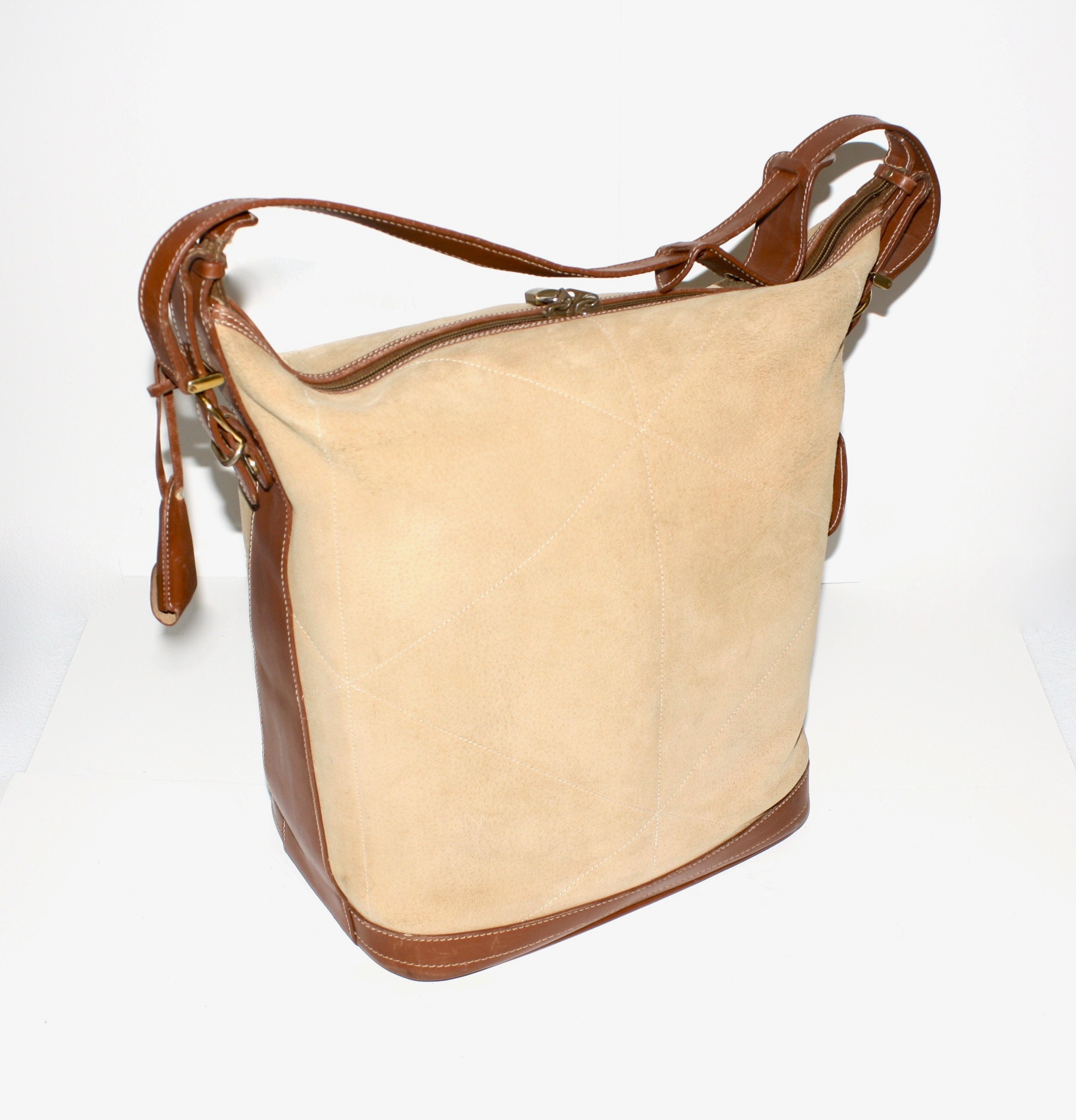 GUCCI Vintage Carry-on Handbag Tan Suede Brown Leather Travel - Etsy UK