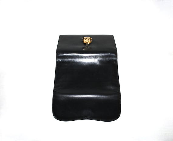 GUCCI Vintage Wallet Black Leather Tri-Fold Clutc… - image 6