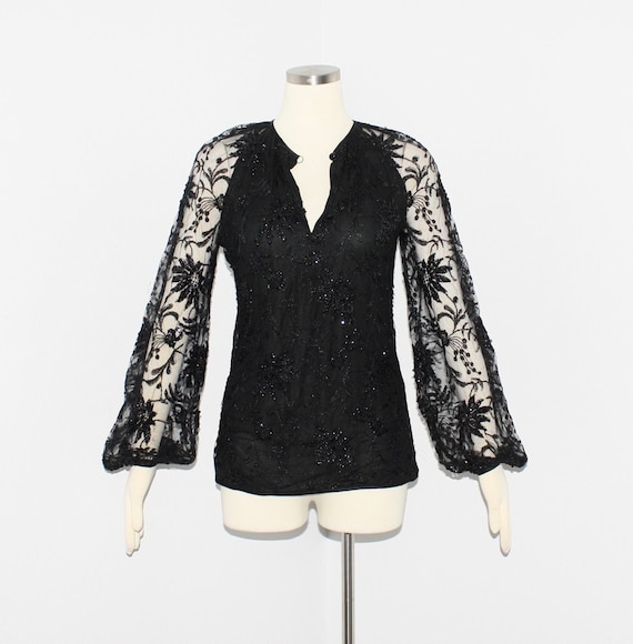 Vintage GIVENCHY BOUTIQUE PARIS Couture Black Lace